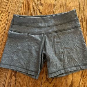 Gray Lululemon yoga shorts